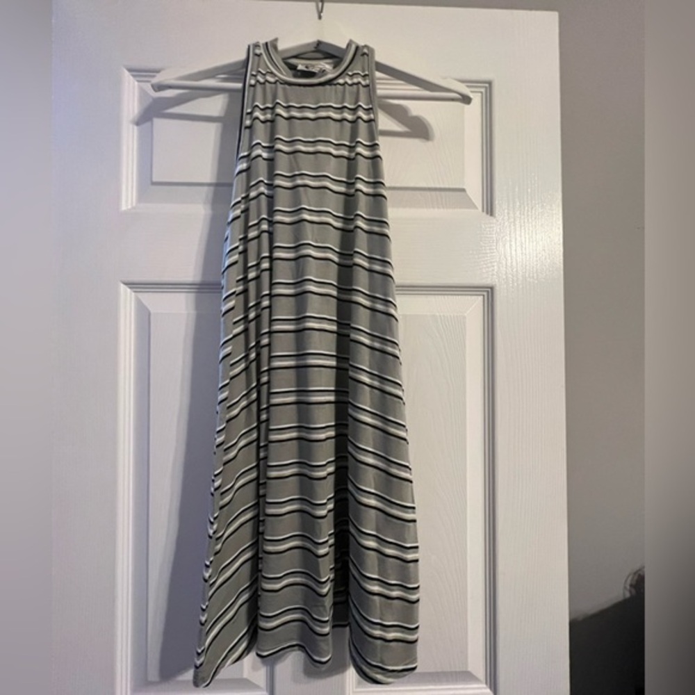 Green and white‎ striped dress size XS